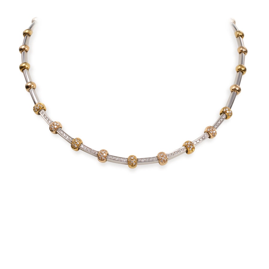 Collar de oro con brillantes