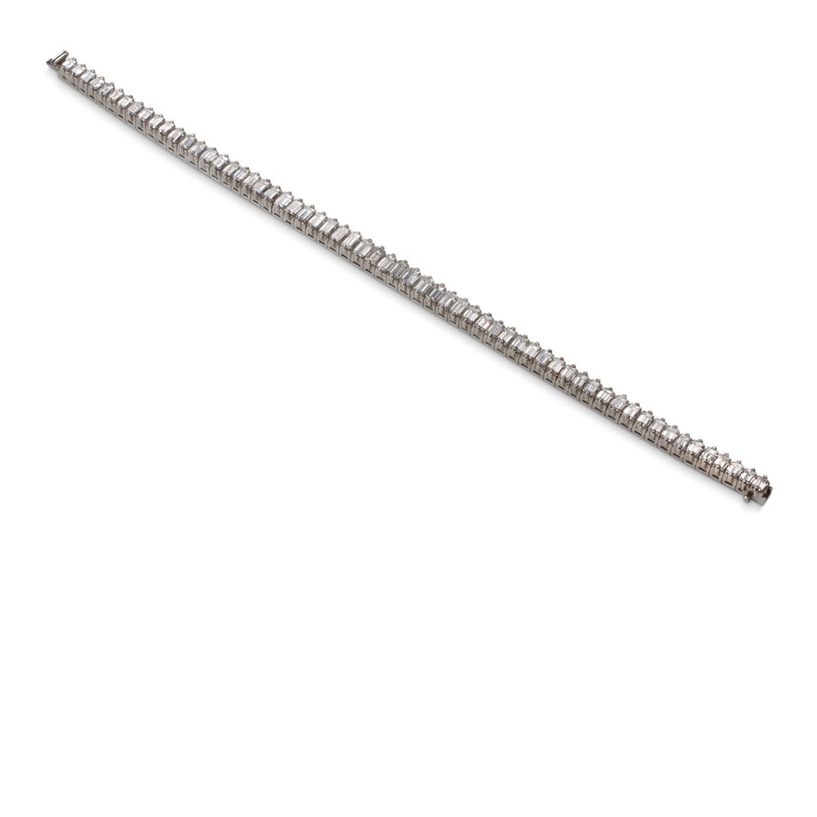 Pulsera de platino con brillantes