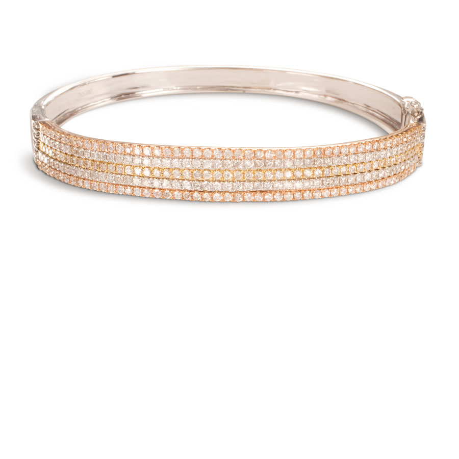 Pulsera de oro blanco con brillantes