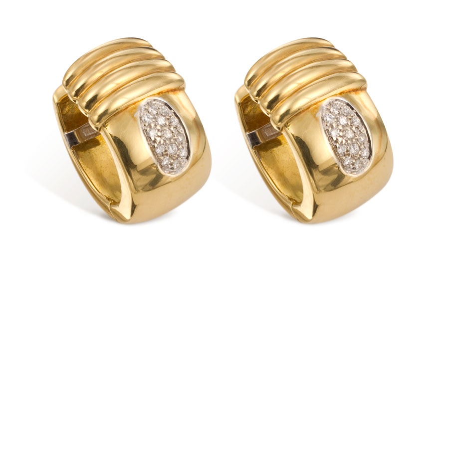 Aros de oro con brillantes